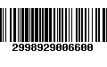 Código de Barras 2998929006600