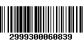 Código de Barras 2999300060839