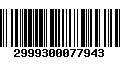 Código de Barras 2999300077943