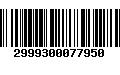 Código de Barras 2999300077950