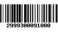 Código de Barras 2999300091000