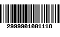 Código de Barras 2999901001118