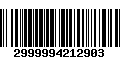 Código de Barras 2999994212903