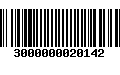 Código de Barras 3000000020142