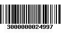 Código de Barras 3000000024997