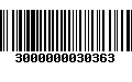 Código de Barras 3000000030363