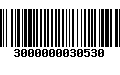 Código de Barras 3000000030530