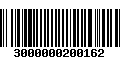 Código de Barras 3000000200162