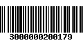 Código de Barras 3000000200179