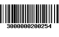 Código de Barras 3000000200254