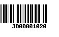 Código de Barras 3000001020