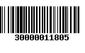 Código de Barras 30000011805