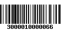 Código de Barras 3000010000066