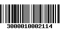 Código de Barras 3000010002114