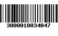 Código de Barras 3000010034047