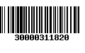 Código de Barras 30000311820