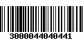 Código de Barras 3000044040441