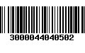 Código de Barras 3000044040502