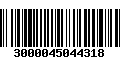 Código de Barras 3000045044318