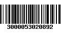 Código de Barras 3000053020892