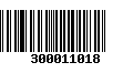 Código de Barras 300011018