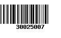 Código de Barras 30025007