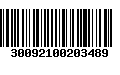 Código de Barras 30092100203489