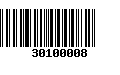 Código de Barras 30100008