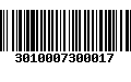 Código de Barras 3010007300017