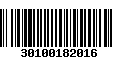 Código de Barras 30100182016