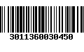 Código de Barras 3011360030450