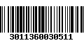 Código de Barras 3011360030511