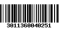 Código de Barras 3011360040251