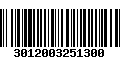 Código de Barras 3012003251300