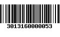 Código de Barras 3013160000053