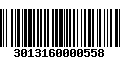 Código de Barras 3013160000558