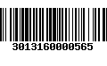 Código de Barras 3013160000565