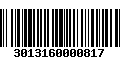 Código de Barras 3013160000817