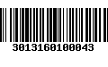 Código de Barras 3013160100043