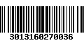 Código de Barras 3013160270036