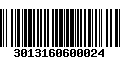 Código de Barras 3013160600024