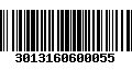 Código de Barras 3013160600055