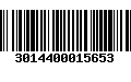 Código de Barras 3014400015653