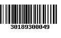 Código de Barras 30189300049