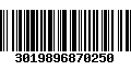 Código de Barras 3019896870250