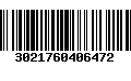 Código de Barras 3021760406472