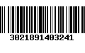 Código de Barras 3021891403241