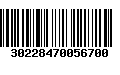 Código de Barras 30228470056700