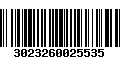 Código de Barras 3023260025535