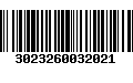 Código de Barras 3023260032021